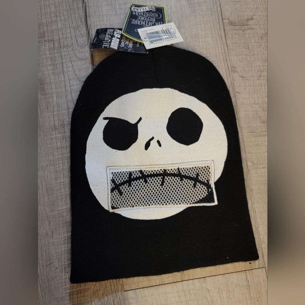 Disney Black and White Nightmare Before Christmas Beanie - Picture 4 of 6